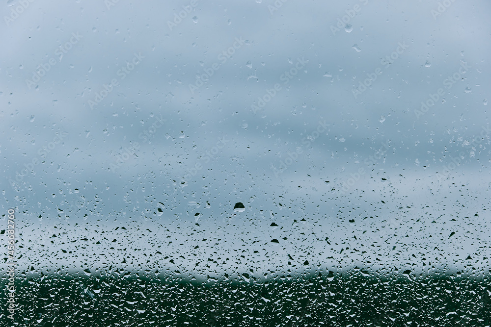 Raindrops on the window glass. Raindrops on the window glass.