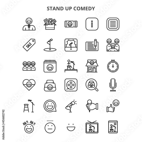 stand up comedy icon outline