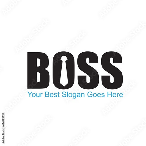 tie boss logo designs for business and service vector