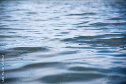 Texture of water surface of blue, waves