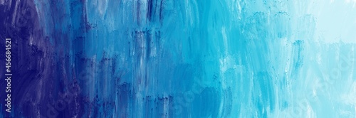 Abstract painting art with water blue paint brush for presentation, website background, banner, wall decoration, or t-shirt design