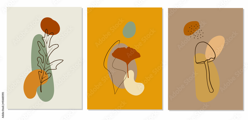 Abstract autumn posters in abstract style on colorful background. Trendy vector illustration. Beautiful natural background. Vector fall design. Poster design template. Abstract autumn posters in abstract style on colorful background. Trendy vector illustration. Beautiful natural background. Vector fall design. Poster design template.