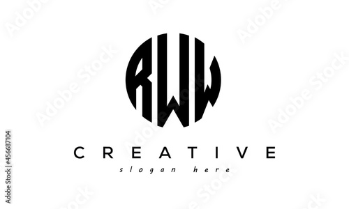 Letter RWW creative circle logo design vector photo