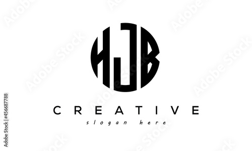 Letter HJB creative circle logo design vector photo