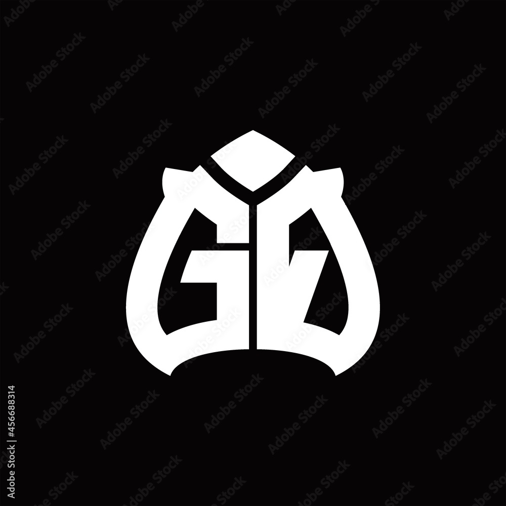 Fototapeta premium GQ Logo monogram with spade shape design template