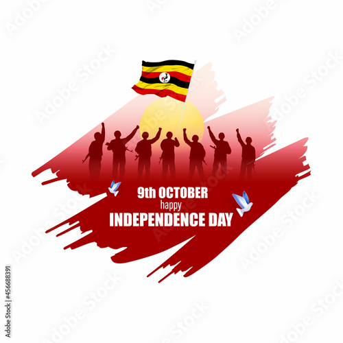 vector illustration for Uganda independence day-10 October