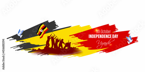vector illustration for Uganda independence day-10 October photo