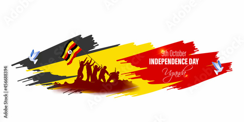 vector illustration for Uganda independence day-10 October