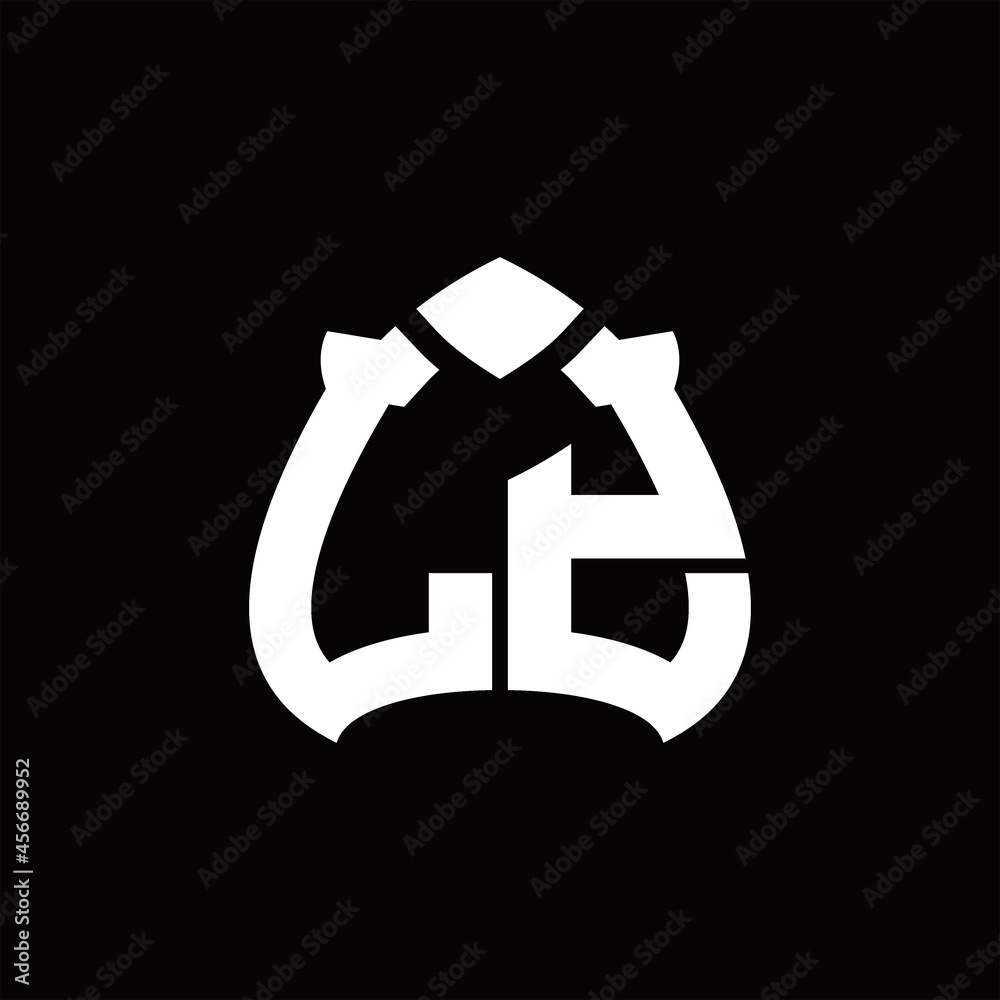 LY Logo monogram with spade shape design template LY Logo monogram with spade shape design template