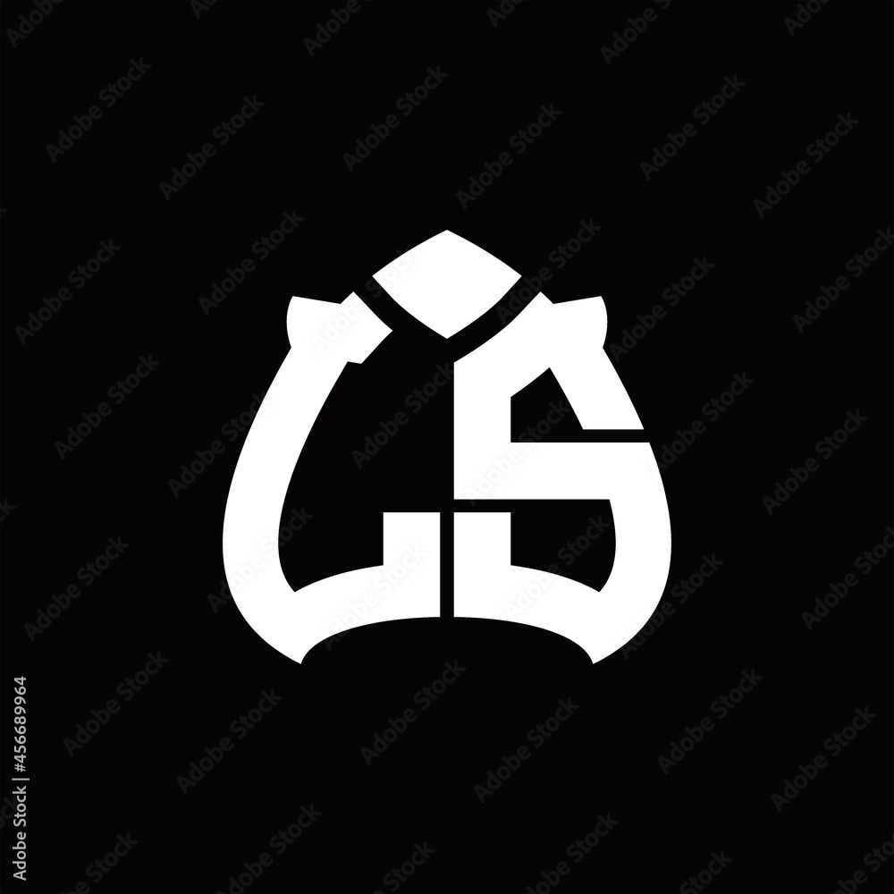 Obraz premium LS Logo monogram with spade shape design template