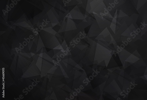 Dark Gray vector gradient triangles template.