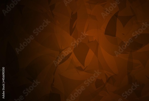 Dark Brown vector template with chaotic poly shapes.