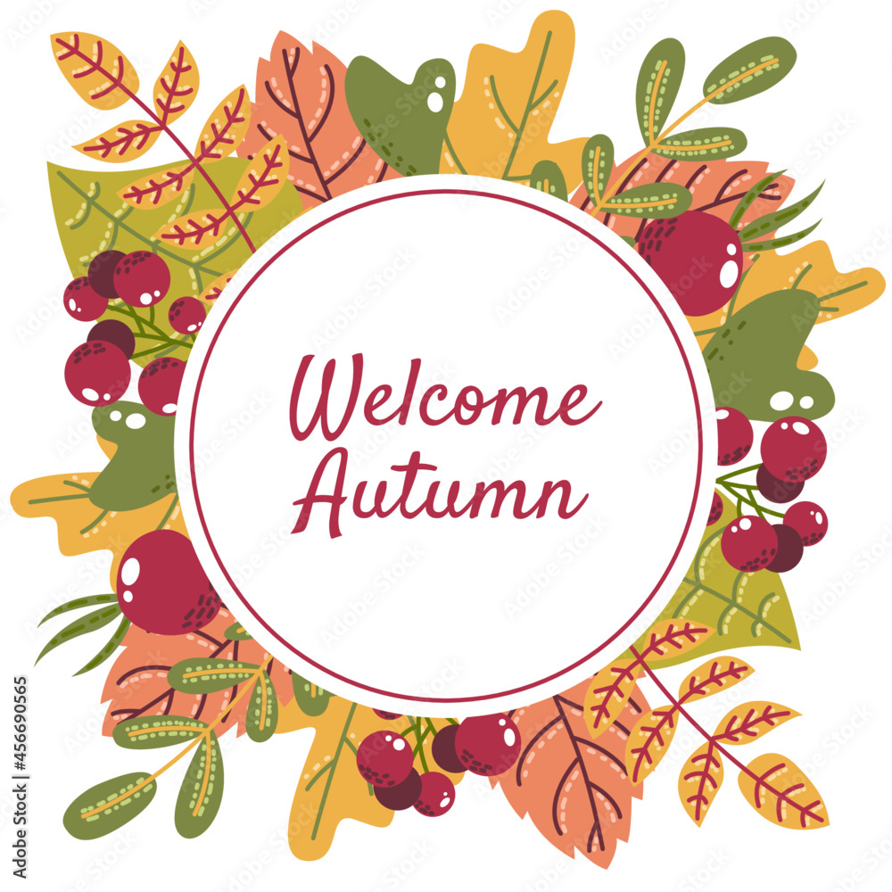 welcome autumn leaves background welcome autumn leaves background