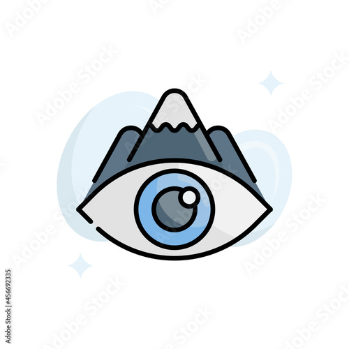 View Point vector filled outline icon style illustration. Eps 10 file