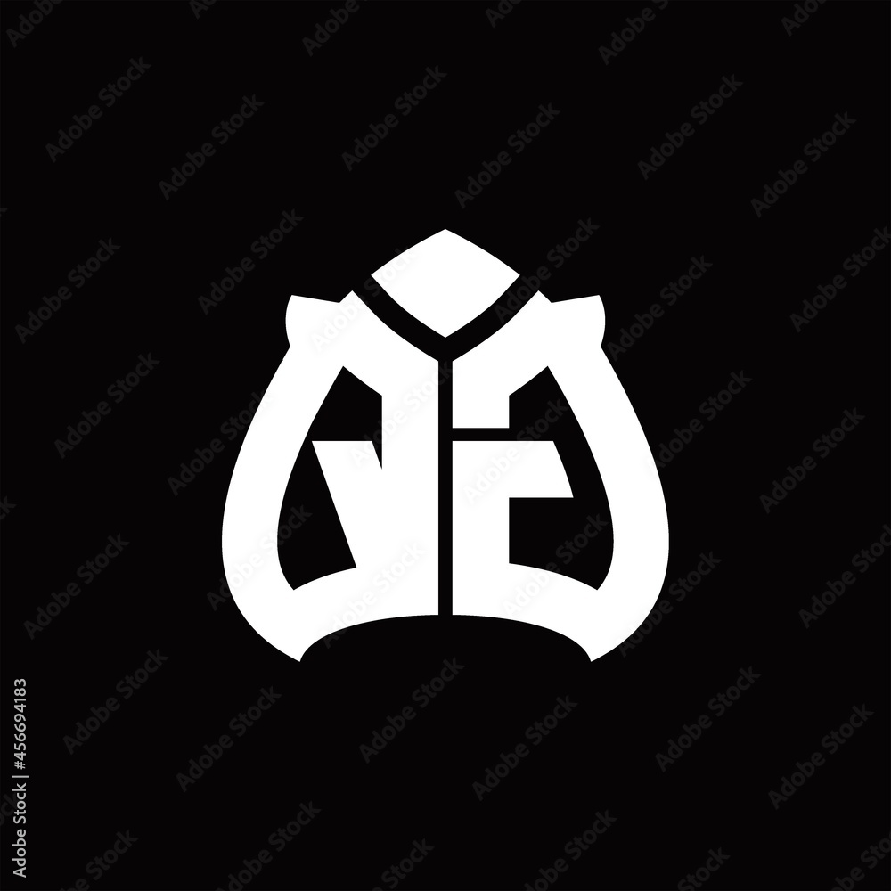 QG Logo monogram with spade shape design template QG Logo monogram with spade shape design template