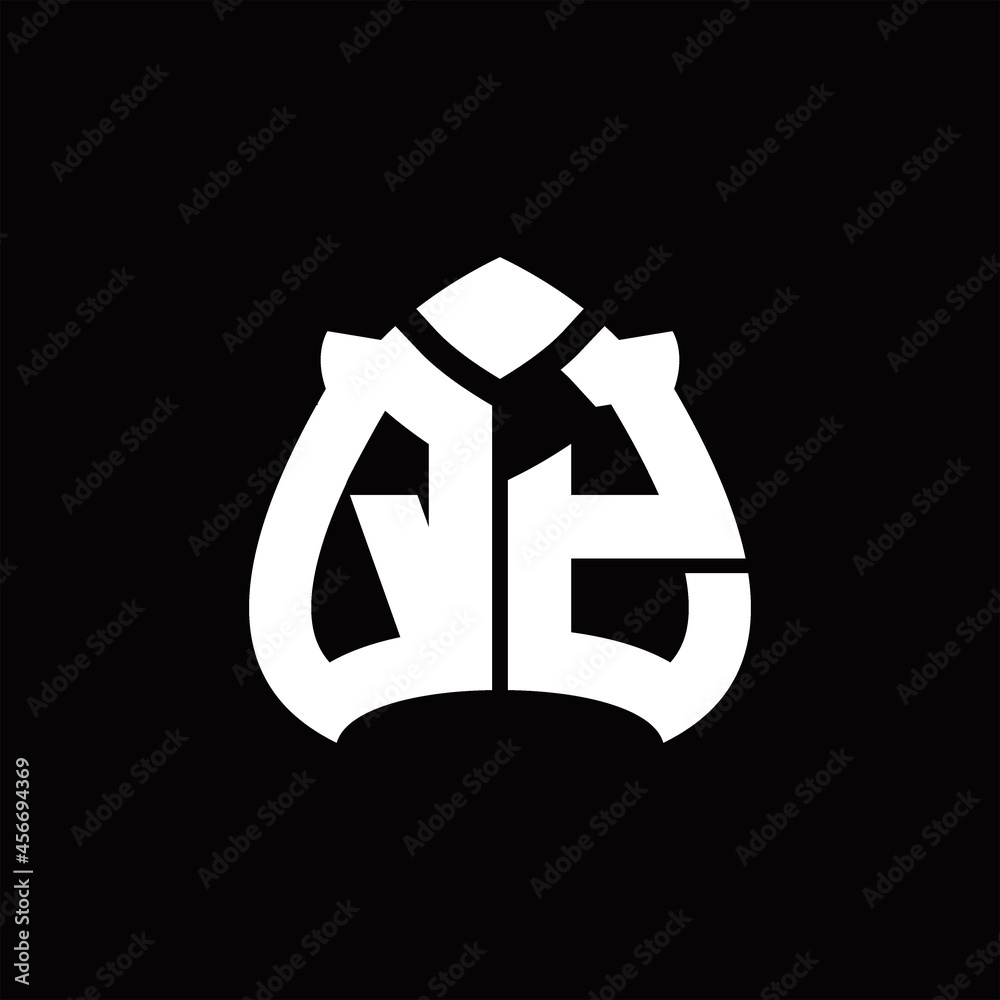 Fototapeta premium QY Logo monogram with spade shape design template