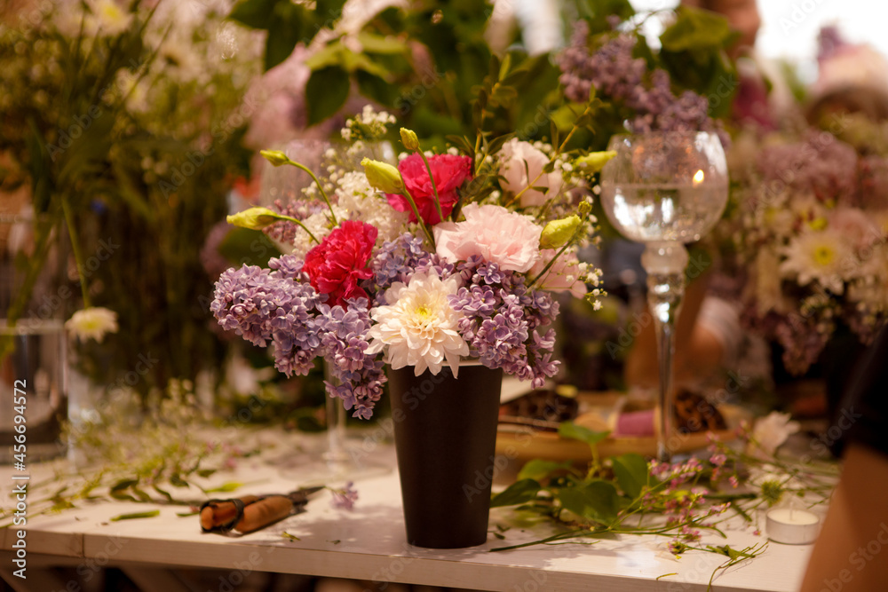 Master class on making bouquets of flowers, details