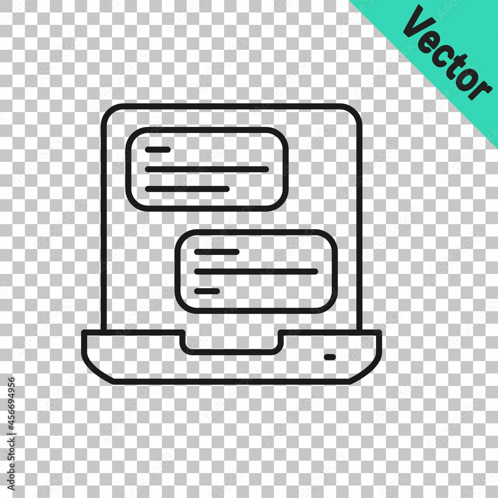 Black line Taxi mobile app icon isolated on transparent background. Mobile application taxi. Vector Black line Taxi mobile app icon isolated on transparent background. Mobile application taxi. Vector