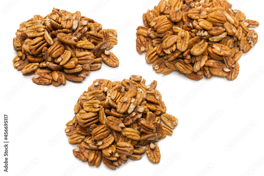 Pecan-nut isolated on white background. Pecan-nut isolated on white background.