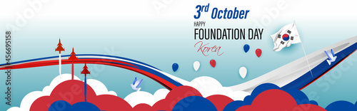 vector illustration for Korea foundation day-3 October