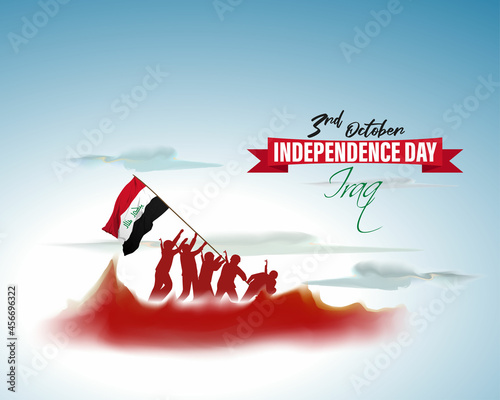 vector illustration for Iraq independence day-3 October