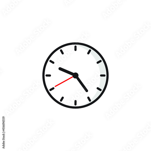 Free Download Clock icon in flat style, timer on a white background. Business hours. Vector design element for your project - GFXLoad