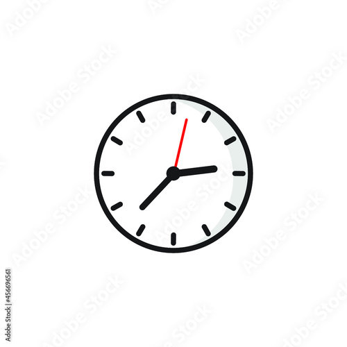 Free Download Clock icon in flat style, timer on a white background. Business hours. Vector design element for your project - GFXLoad
