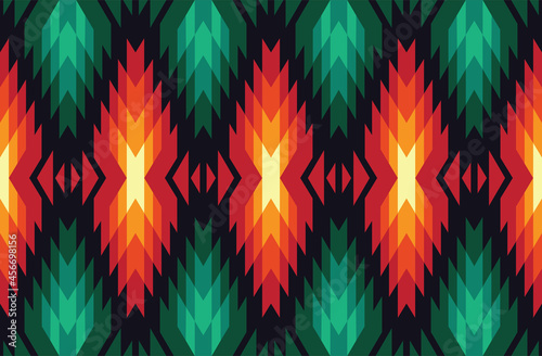 Ikat geometric folklore ornament. Tribal ethnic vector texture.for background,fabric,wrapping,clothing,wallpaper,Batik,carpet,embroidery style .Vector EPS 10.