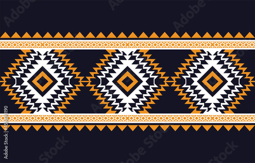 Ikat geometric folklore ornament. Tribal ethnic vector texture.for background,fabric,wrapping,clothing,wallpaper,Batik,carpet,embroidery style .Vector EPS 10.