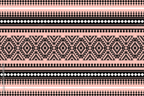 Geometric ethnic oriental seamless pattern traditional Design for background,carpet,wallpaper.clothing,wrapping,Batik fabric,Vector illustration.embroidery style - Sadu, sadou, sadow or sado