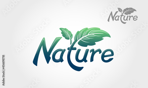 Nature vector logo this beautiful tree is a symbol of life, beauty, growth, strength, and good health.