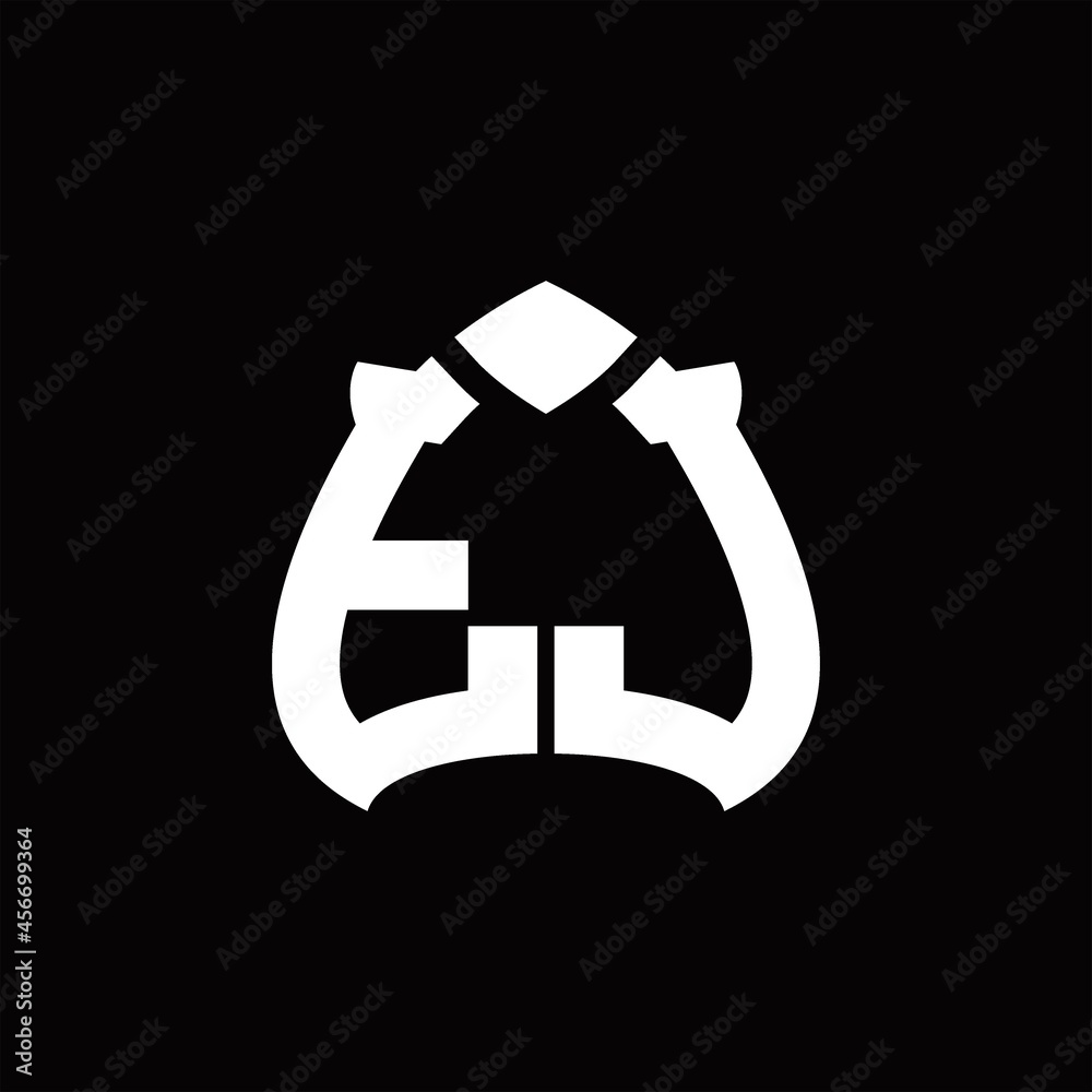 Fototapeta premium TJ Logo monogram with spade shape design template