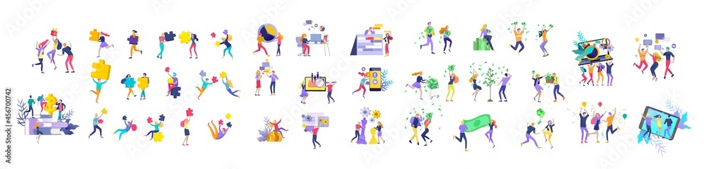 office concept business people for project management, business, workflow and consulting. Modern vector illustration flat concepts character for website