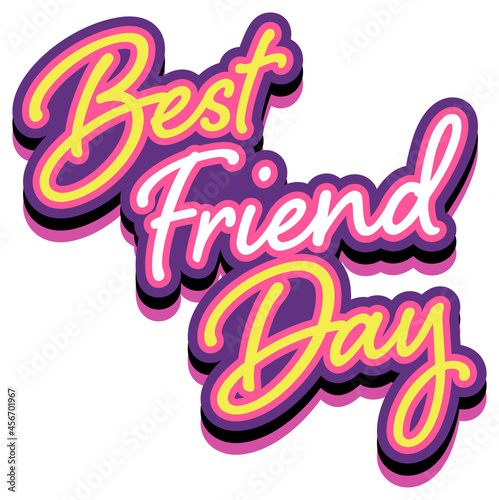 Best Friend Day Lettering Logo