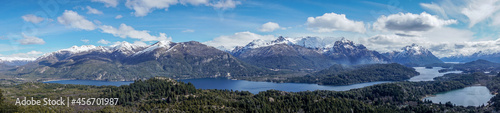 San Carlos de Bariloche is a city in the Argentinian province of Rio Negro. It is called Bariloche for short. It is famous for skiing, sightseeing, water sports, and trekking and climbing. © sayrhkdsu