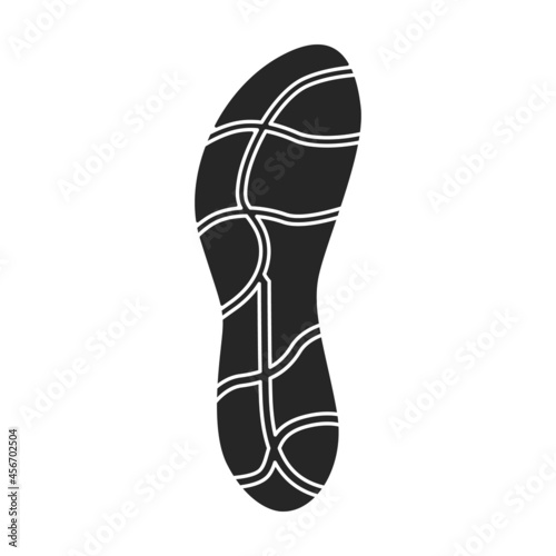 Footprint vector icon.Black vector icon isolated on white background footprint.