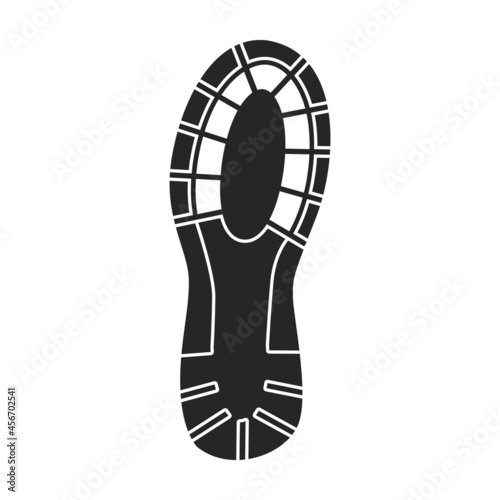 Footprint vector icon.Black vector icon isolated on white background footprint.