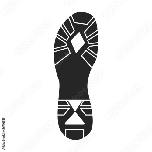 Footprint vector icon.Black vector icon isolated on white background footprint.