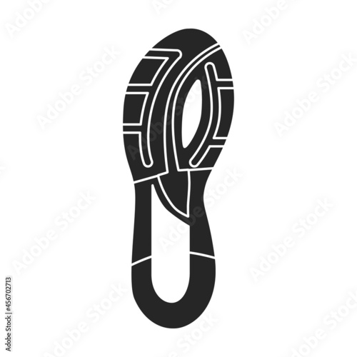 Footprint vector icon.Black vector icon isolated on white background footprint.