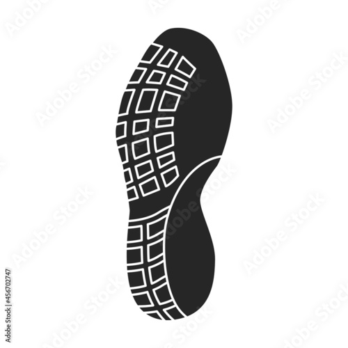 Footprint vector icon.Black vector icon isolated on white background footprint.