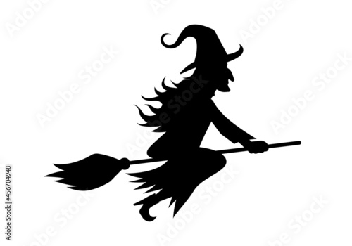 Fotografia Witch flying on a broom