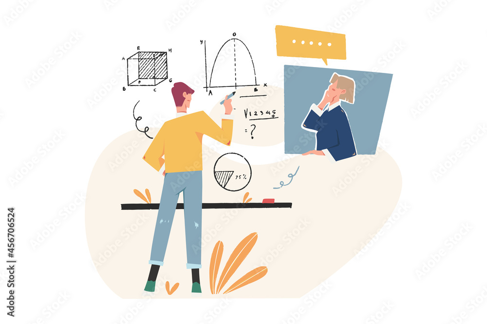 Teacher and student online study mathematics formula Teacher and student online study mathematics formula