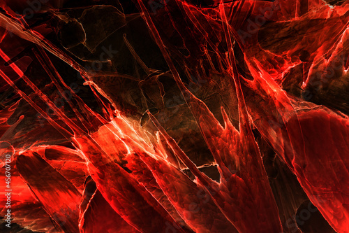 Abstracte rode oceaan exoplaneet hemel, alcohol inkt achtergrond, lava explosie, dieprode kleur vlekken en vlekken, acryl behang print materialen