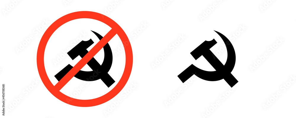 hammer and sickle isolated on white background. Vector illustration hammer and sickle isolated on white background. Vector illustration