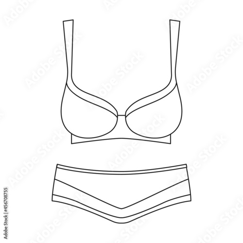 Underwear vector icon.Outline vector icon isolated on white background underwear.