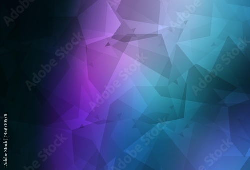 Dark Pink, Blue vector backdrop with polygonal shapes.