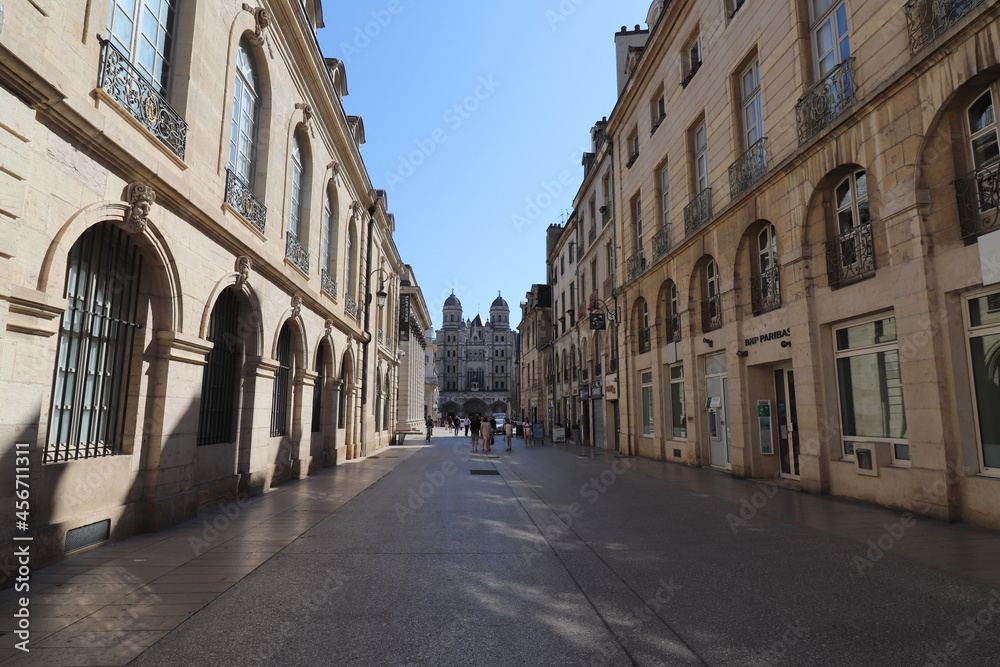 Obraz premium La rue de la liberté, ville de Dijon, departement de la Cote d'Or, France