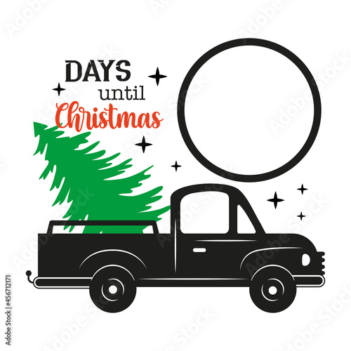 Christmas countdown, advent calendar, Christmas illustration 