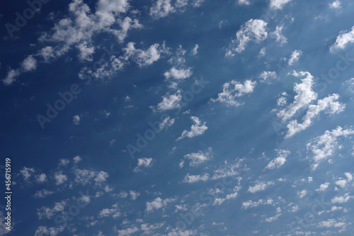 Full frame view of a blue sky with white clouds