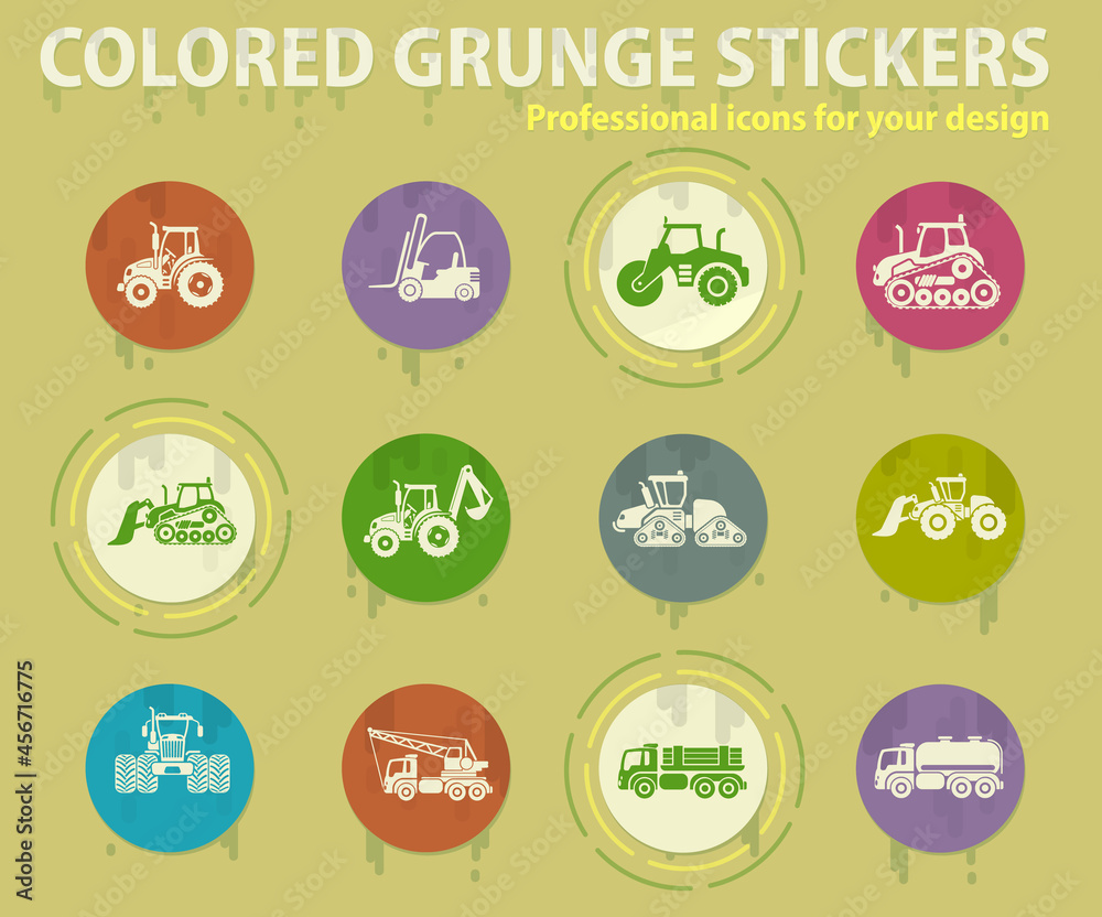 Fototapeta premium Symbols of Construction Machines